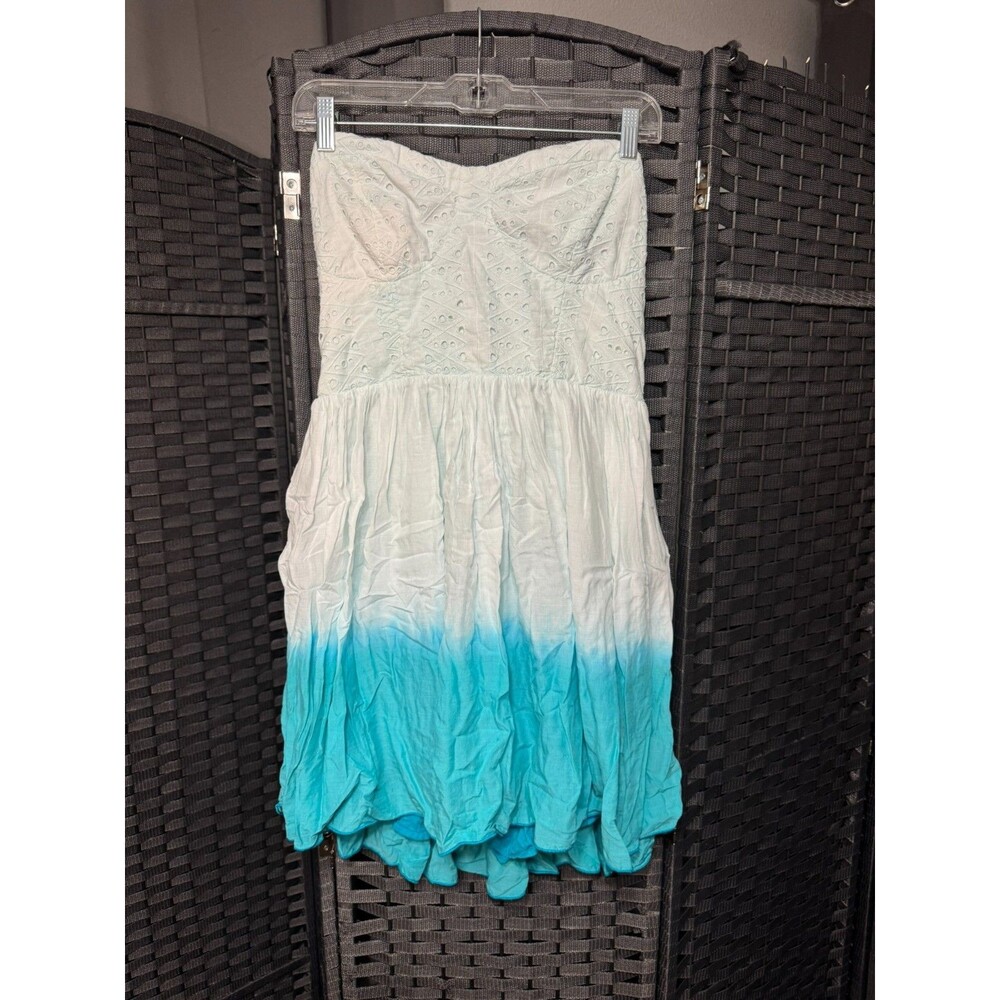 American Eagle Strapless Ombre Dress L Boho Summer Festival EUC